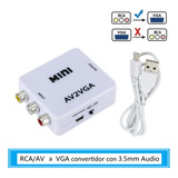 Convertidor Adaptador De Video Audio Rca A Vga Mini (nuevo)
