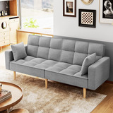 Assile Futon Sofa Linen - Sofá Cama Tapizado De 78 Pulgadas 