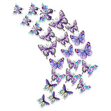 Decoraciones De Mariposas Púrpuras, Pegatinas 3d De Ma...