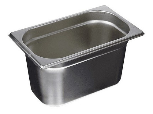 Deposito Gastronomico Acero Inox 1/4 10 Cm Con Tapa (26x16)