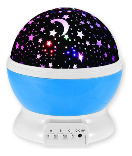 Luminária Projetor Estrela 360º Galaxy Abajur Star Master Cúpula Colorido Estrutura Azul