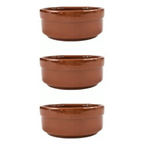 Set X 3 Cazuela Esmaltada Terrina Nº 8 Cm Barro Horno