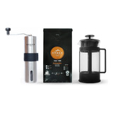 Kit Molino Manual Prensa Francesa 350ml Café Grano - Flex