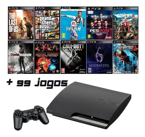 Sony Playstation 3 Slim 250gb Standard Cor  Charcoal Black