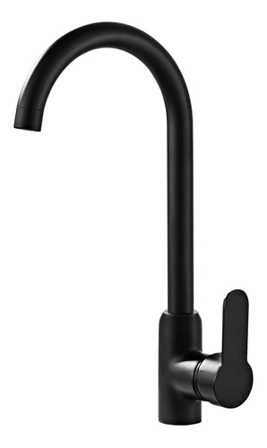 Llave Mezcladora Para Fregadero4 Mate Negro Cuello Curvo 2ma