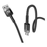 Cabo Carregador Tecido Micro Usb V8 Reforçado Turbo Dados