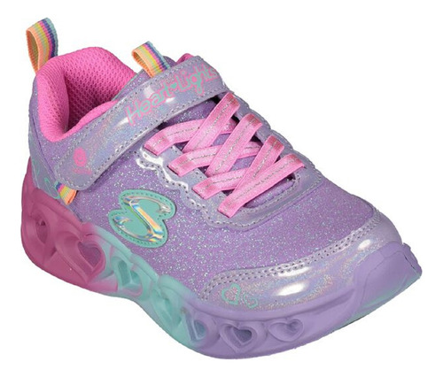 Tenis Nia Skechers Lights: Heart Color Joyful 302684l (17.0 