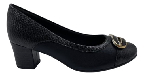 Sapato Salto Bloco Feminino Piccadilly Lux Preto Joanete