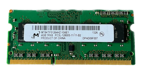 Memoria 4gb Ddr3l 1600 Mhz (pc3l-12800s) Ideal Para Mac