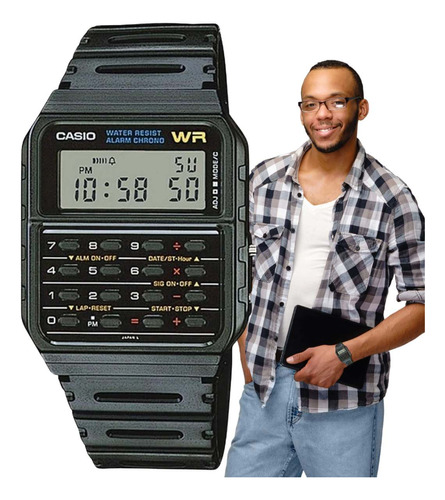 Relógio Casio Masculino Calculadora Digital Preto Ca-53w-1z