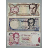 Set De Billetes Venezolanos Buen Estado 