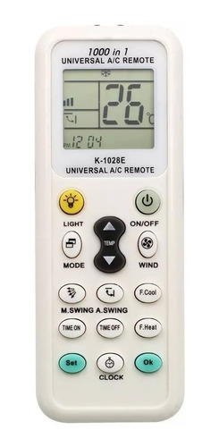 Control Remoto De Aire Acondicionado Universal Con Luz 1000