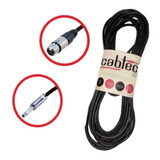 Cable Canon Hembra Plug Mono 9 Mts Cab-tec Fichas Neutrik
