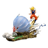 Figura Diorama Pelea Goku Vs Magin Boo Con Luz Led