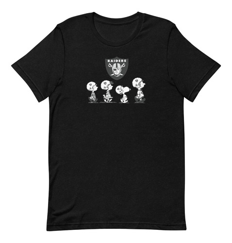 Playera Negra Raiders De Las Vegas. Snoopy. Nfl. Peanuts.