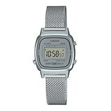 Relógio Casio Feminino Vintage Prata Original La-670wem-7df