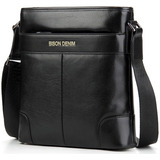 Bolso Bandolera Cuero Genuino Lujo Bison Denim Mod Corner