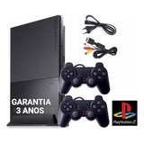 Sony Ps2 Game Playstation 2 + 2 Controles + Garantia 3 Anos