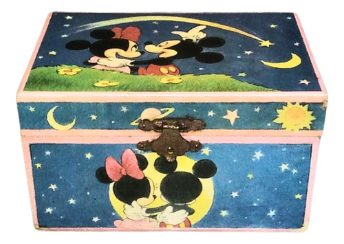 Caixa De Música Antiga Minnie & Mickey Funcionando