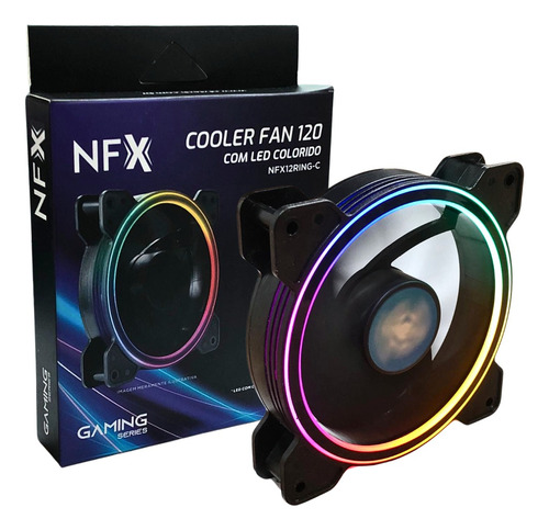 Fan Para Gabinete Nfx 120mm 5 Colors - Nfx12ring-c