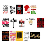 20 Estampas Impressas Prontas Sublimação Camisetas Gospel 