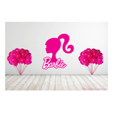 2 Adornos Móvil Decorativo Fiesta Barbie 55x55cm Brb0m1 Color Rosa Chicle