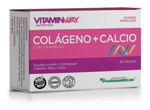 Vitamin Way Colageno + Calcio Con Vitaminas A C Y E 30 Caps 