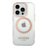 Funda Guess Magsafe Oro Compatible Con iPhone 14 Pro Max