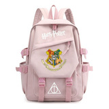 Mochila Escolar Con Estampado De Harry Potter Color Lavanda