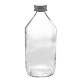 Botella Vidrio Transparente Farma 250 Cc X12 Uds Con Tapa 