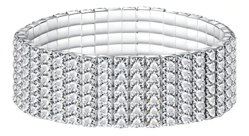 Pulsera Brazalete Stretch Con Brillantes