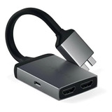 Adaptador Doble Cable Usb C A Doble Hdmi 4k Macbook Pro Air