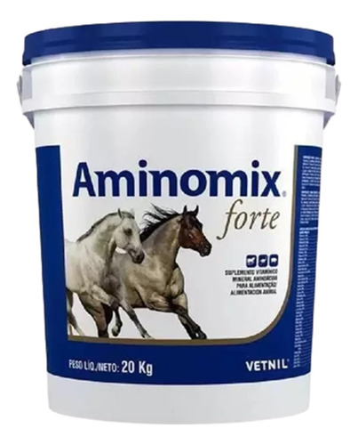 Suplemento Vetnil Aminomix 20kg Para Potros Cavalos Adulto