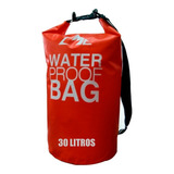 Bolso Estanco 30lt Rojo Water Proof Bag Pvc, 0.5mm Pº
