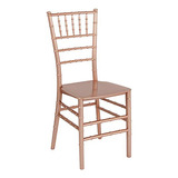 Silla Chiavari Apilable De Resina Color Oro Rosa De H