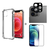 Carcasa Transparente Para iPhone 12 Pro Max + Láminas