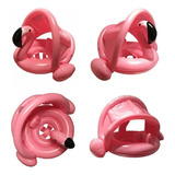 Flotador Inflable Flamenco Rosa Con Quitasol Desmontable