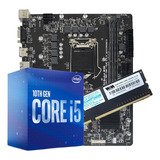 Kit Placa Mãe H510+i5-10400 + 8gb Ddr4 2666