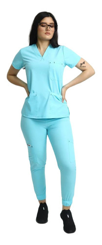 Uniforme Medico Quirurjico De Dama Antifluido Scrub Jogger