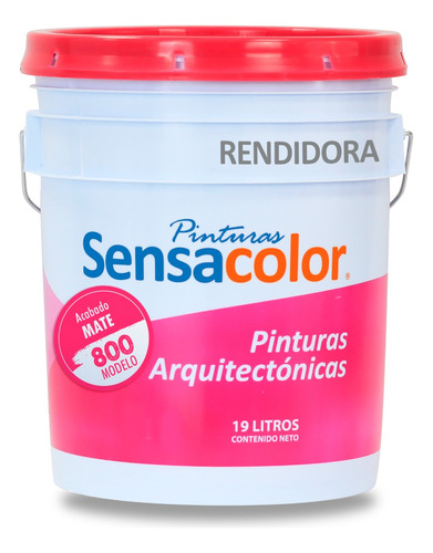 Pintura Vinilica Sensacolor Rendidora 800 19lt Color Blanco