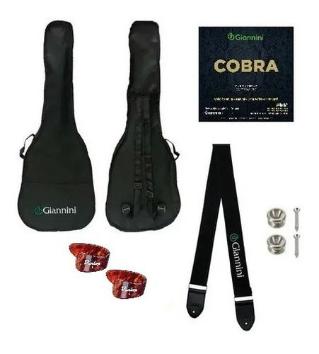 Kit Acessórios Para Viola Caipira Giannini + Dedeiras Dunlop