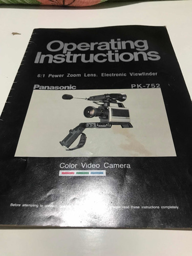 Manual De Instruções Panasonic Câmera Pk-752 Original