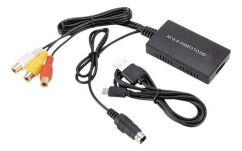 Convertidor Svideo A Hdmi S-video Y 3rca Cvbs Compuesto A 1