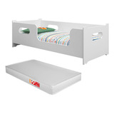 Cama Infantil Menina Menino Montessoriana Com Colchão 