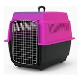 Kennel Duna Mediana 71x52x58 Cm Apta Aerolíneas Puerta Metal Color Fucsia