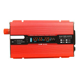 Convertidor De Voltaje Rojo 1500w 3000w 12v 240v Inversor Us