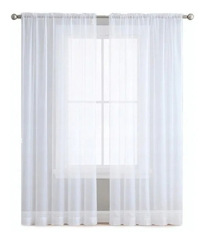 Velo Suizo X2  Hogar Cortinas Ventanas 94x213cm 3034958