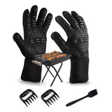 2 Guantes De Barbacoa Cocina Horno Hornear Resistentes Calo