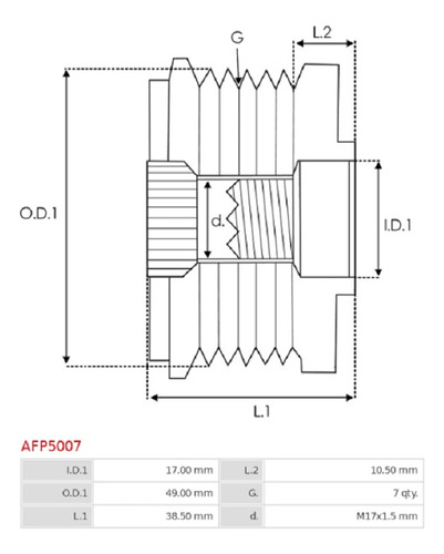 Polea Alternador Renault Koleos / Laguna / Megane Foto 2