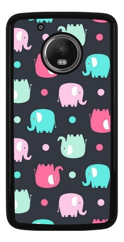 Funda Protector Para Motorola Moto Elefantes Colores Tapi